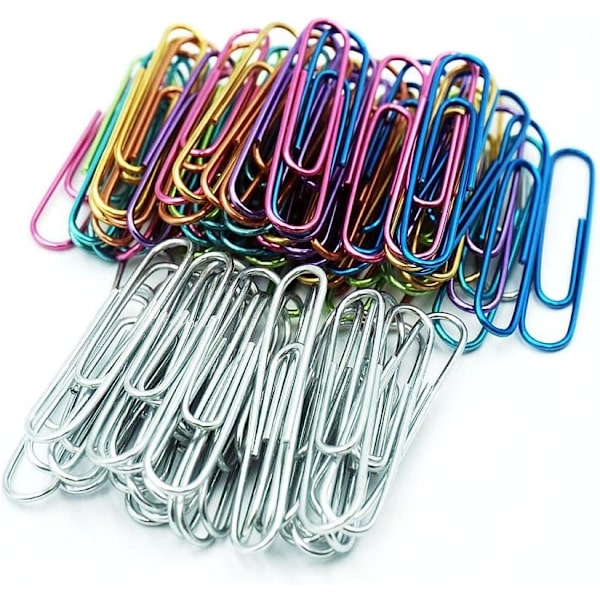 100-pack stora metalliska färgade gem - 2 tum jumbo gem