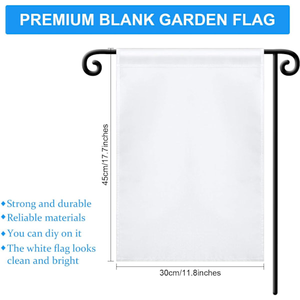 DIY Sublimation Haveflag, 11,8 x 17,7 tommer - pakke med 12