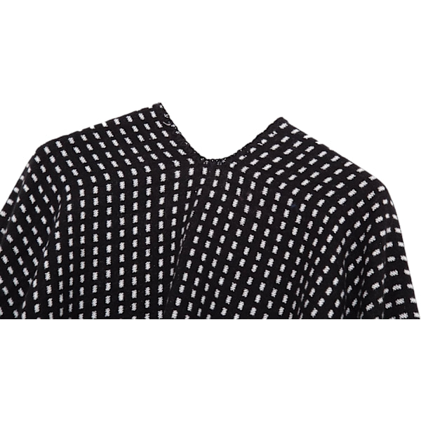 Fargeblokk Dame Sjal Wrap Stilig Åpen Front Poncho Cape