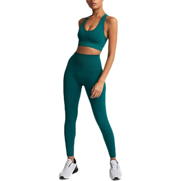 Workout Set for Women 2 Pieces Outfits Seamless Yoga Leggings with Sports Bra