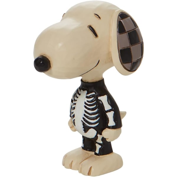 Enesco Peanuts av Jim Shore     Kollektion Snoopy klädd som ett skelett Miniatyrfigur - Hartshandgjord målad samlarobjekt Peanuts