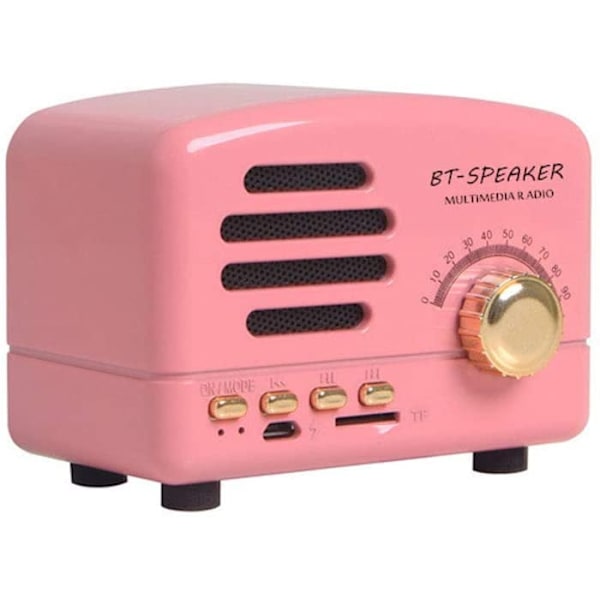 Bärbar vintage - Retro AM FM-stöd kortmottagare, Bluetooth