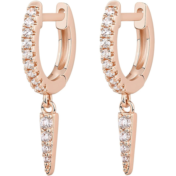 14K Guldpläterad S925 Sterling Silver Post BOHO Drop Lätt/Hängande Huggie