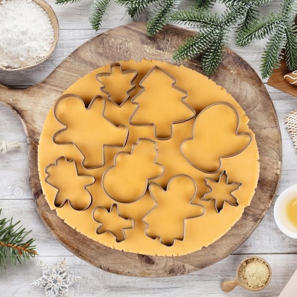 Julekakeformsett, 18 deler rustfritt stål vinter julekakeformer for baking - Jul