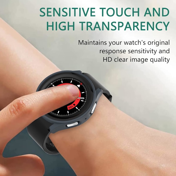 [6+6-pack] för Galaxy Watch 5 Pro 45 mm skärmskydd och case,