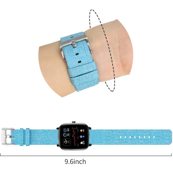 Kompatibel med TouchElex Venus Smartwatch Band, vævet nylon, der kan væves med skaller