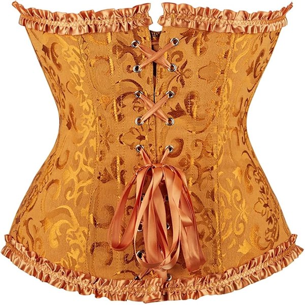 Kvinnors snörning korsett benad blommig överbyst underkläder bustier bodyshaper topp