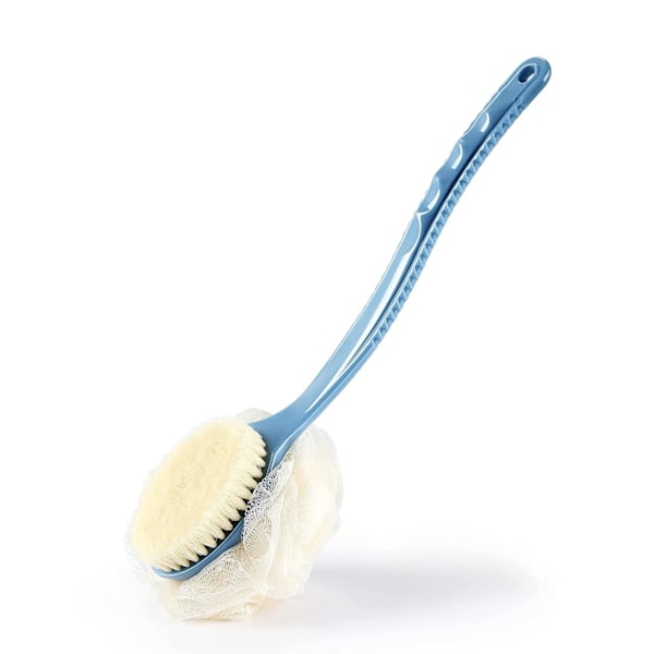 Duschkroppsborste med borst och luffa, mesh