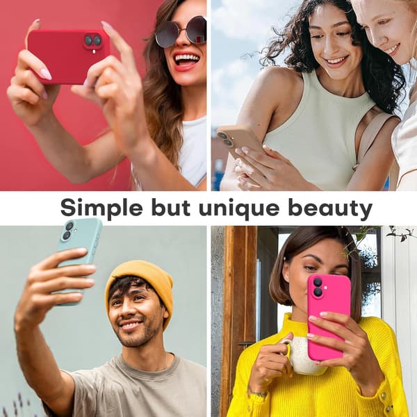 Premium silikonskal för iPhone 16 6,1\" – lätt, hållbart och elegant i färg
