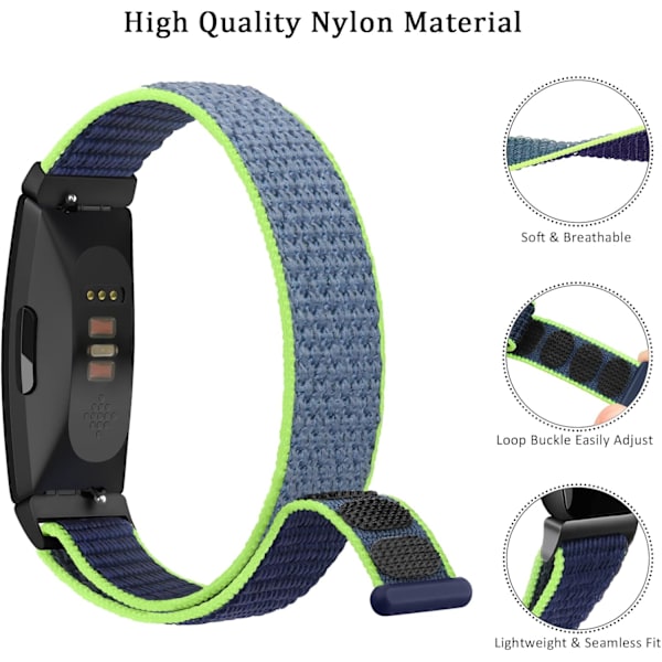 2-pak nylon Ace 3-bånd kompatibel med Fitbit Ace 3-reimer for barn
