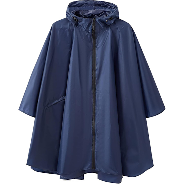 Regnfrakke Poncho Jakke Hætte Lynlås Stil til Kvinder/Mænd/Voksne med Lomme