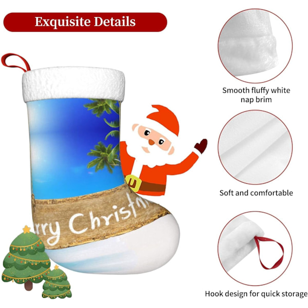 God Jul Dekorativa Strumpor => 45 cm Presentpåse för Fest-Semesterdekorationer Prydnader (1-pack).