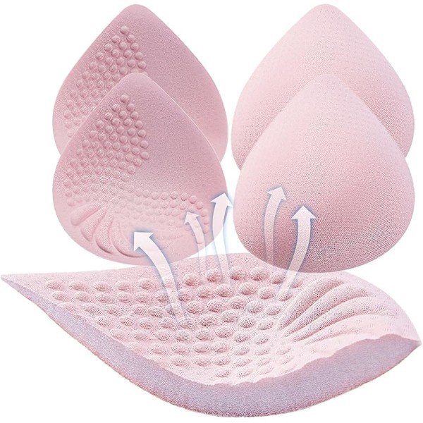 BH-inlägg i latex, 2 par latex-inlägg för sport
