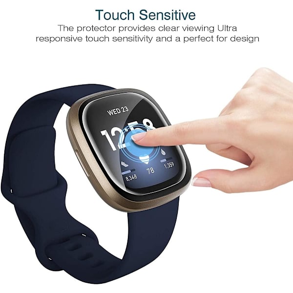 Hydrogel-skjermbeskytter med høy følsomhet for Fitbit Versa 3 /