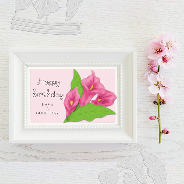 Calla Lily Blomster Skæremaskiner - Metal Embossing Stencils