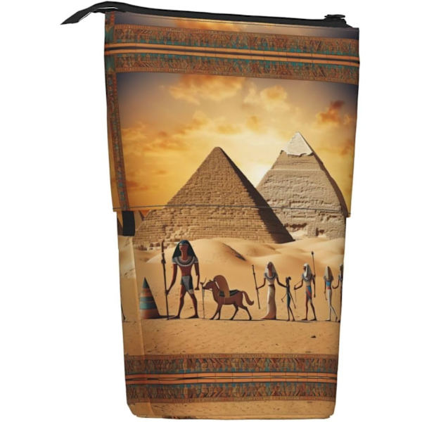 Antikkens Egypten Print Blyant Etui Teleskopisk Blyantholder Bærbar Stående Blyantpose Sød Blyantpung Organizer Til Kvinder Mænd Gave Kontor