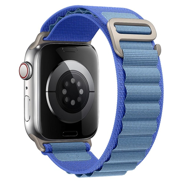 Alpine Loop-band för Apple Watch-rem 49 mm 44 mm 40 mm 45 mm 41 mm 42 mm 38 mm 38 40 44 45 mm armband iWatch Ultra Series 7 6 3 Se 8 blue-light blue 38 40 41mm