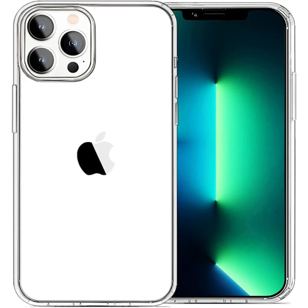 Kompatibelt med iPhone 13 Pro Max Skal Transparent, Mjukt Stötsäkert Skyddande Slimmad Tunn Stötfångarskal Mobilskal Transparent