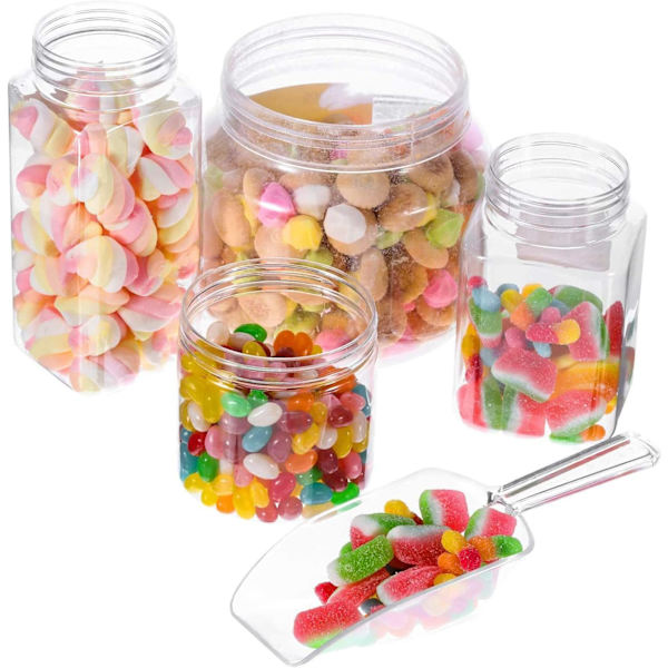 Klara plastskjeer - Sett med 4 for bruk på kjøkken og i pantry