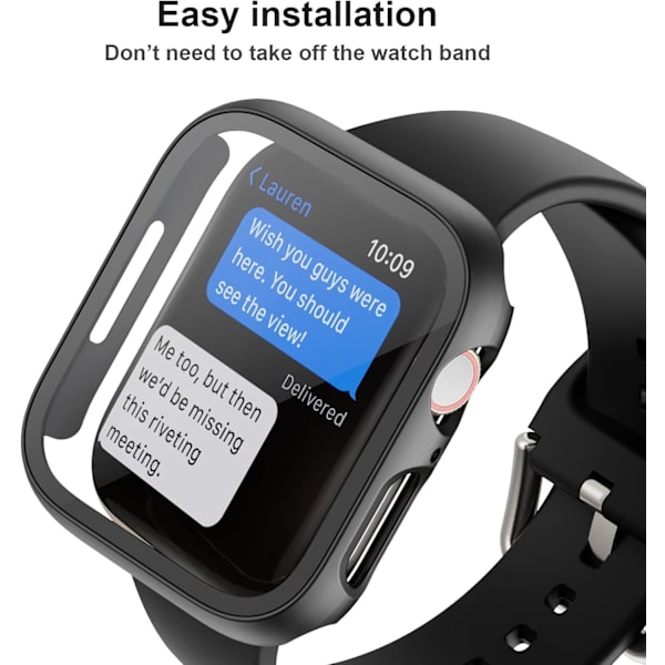 6-pack fodral för Apple Watch Series 3/2/1 38mm med härdat glas