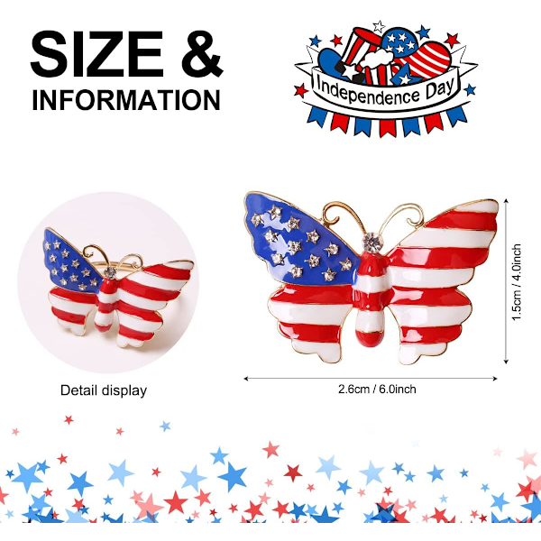 Patriotiske servietringe, 4. juli amerikansk flagdesign servietringholder,