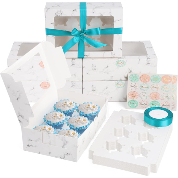 20 stk. Cupcake-æsker 6 huller Papiræske med 1 rulle