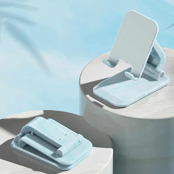Telefonholder Foldbar Marmor Mobiltelefonholder til Skrivebord, Desktop Telefonholder Kompatibel med iPhone 15/14/13/12 Pro Max Plus Mini & Alle Telefoner, iPad og