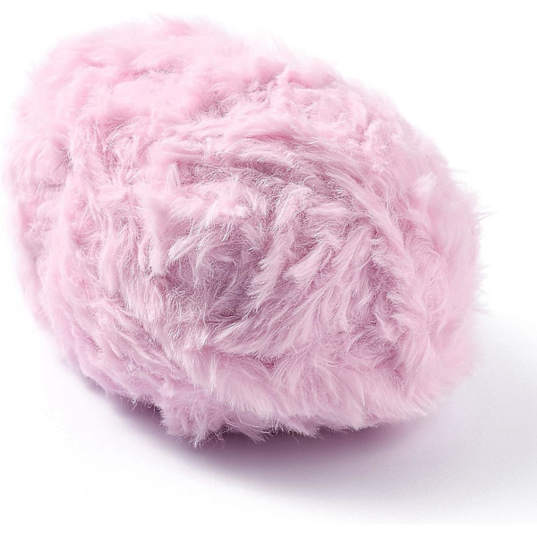 Tjock och fluffig handvävd stickgarn i mjukt konstgjort päls i polyester