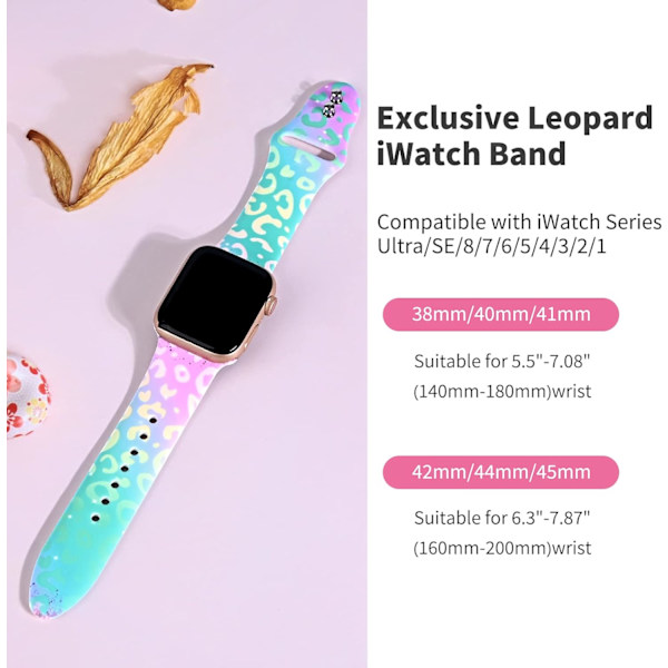 Kompatibel med Leopard Apple Watch-rem for kvinner 38mm