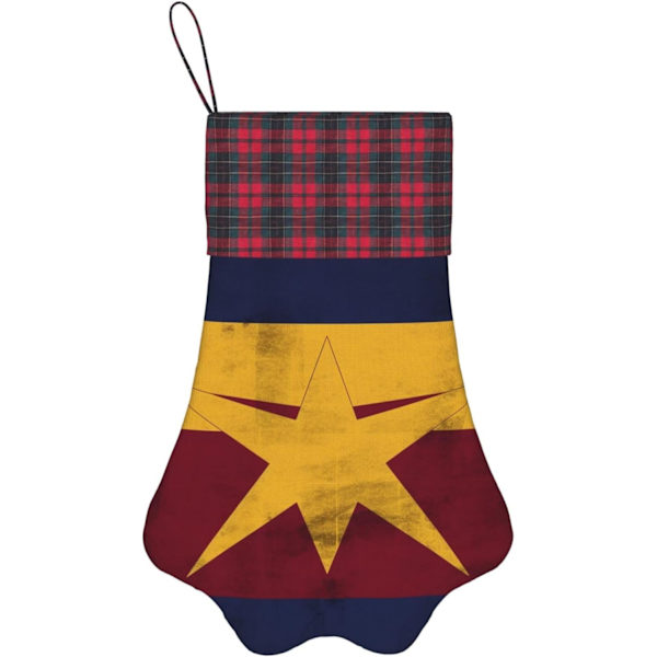 Arizona Flagga Julstrumpa för Husdjur Personlig Julstrumpa för Julhängande Dekoration Tassformad Husdjursstrumpa Ornament Semesterbrasa