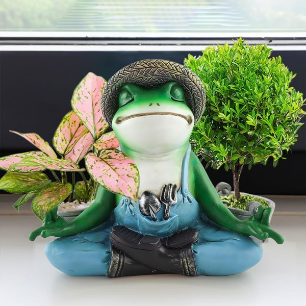 Groda Blomkruka Kruka, Harts Groda Suckulent Kruka - Groda Design Suckulent Kruka med Dräneringshål för Suckulent, Kaktus, Små Växter Groda Groda