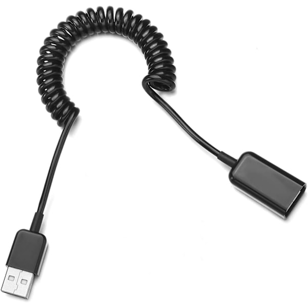 2 ft USB -kabelförlängningsadapter spiral USB kabel hane