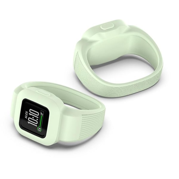 Til Garmin Vivofit Jr3 Spænde Fri Silikone Ren Farve Urrem DVU Green