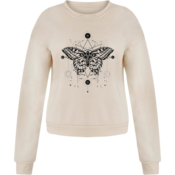 Tryckt långärmad tunika sweatshirt casual & bekväm för kvinnor
