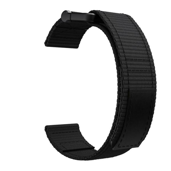 22mm Velcro Nylon Rem til Garmin Ure FGD Black