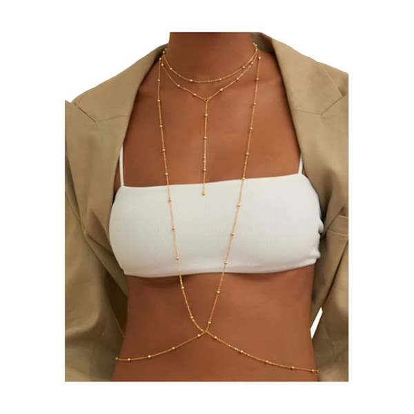 Sjarmerende gullperler Halskjede Body Chain Belly Chain Midja
