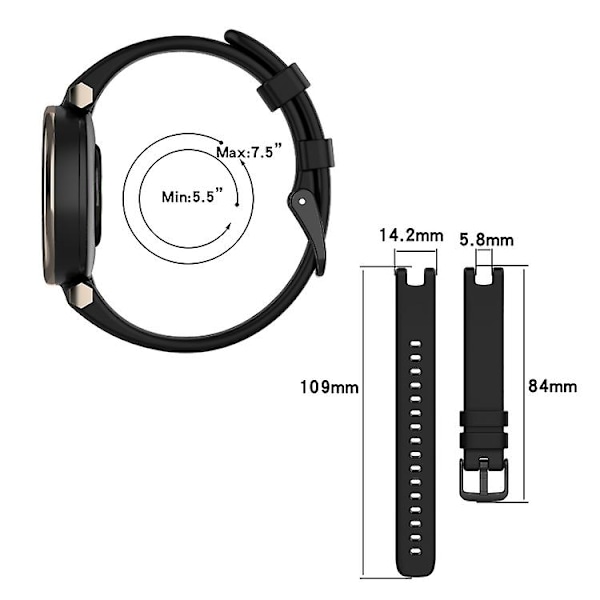 Til Garmin Lily silikoneurrem med demonteringsværktøjer WUL Dark Green