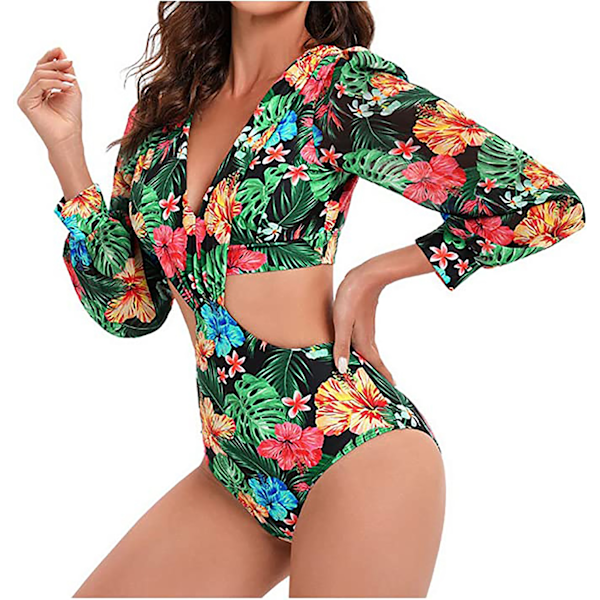Sexet badedragt med blomstermønster