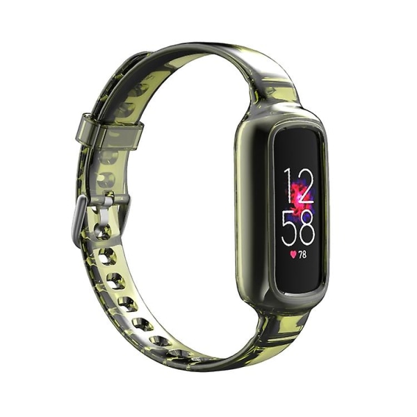 Til Fitbit Luxe silikone integreret urrem QWF Yellow