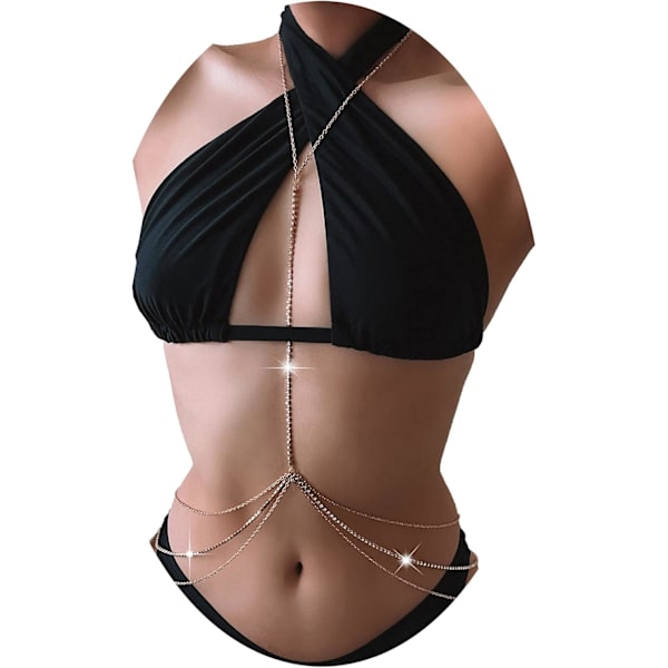 Rhinestone Body Chains Smycken til kvinder og piger Sexede
