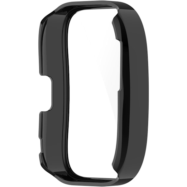 Avsedd för Amazfit Bip 5 Skal, Hårt PC Fullt Skydd Härdat Glas Skärmskydd Stötfångarskal för Amazfit Bip 5 Klockskal (Svart&Klar) Svart&Klar