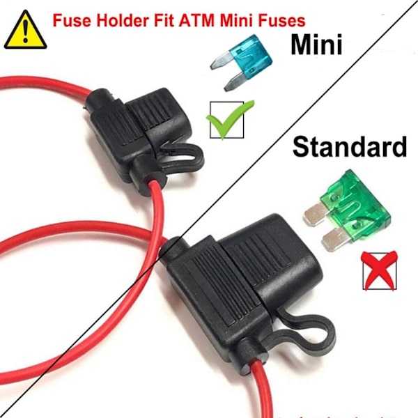 Mini bilsikringssæt - 120 stk. mini bladssikringer og bilsikringsholder