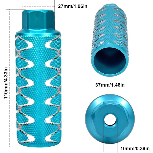 Universal cykelpinnar (set med 2) - aluminiumlegering, 220lb belastning