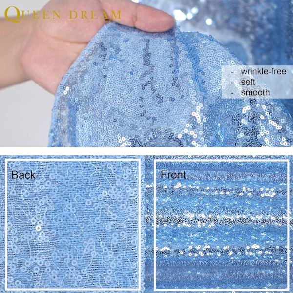 Baby Blue Julebaggrund Gardiner 4 Stykker 2FTx8FT Sequin Fotografering