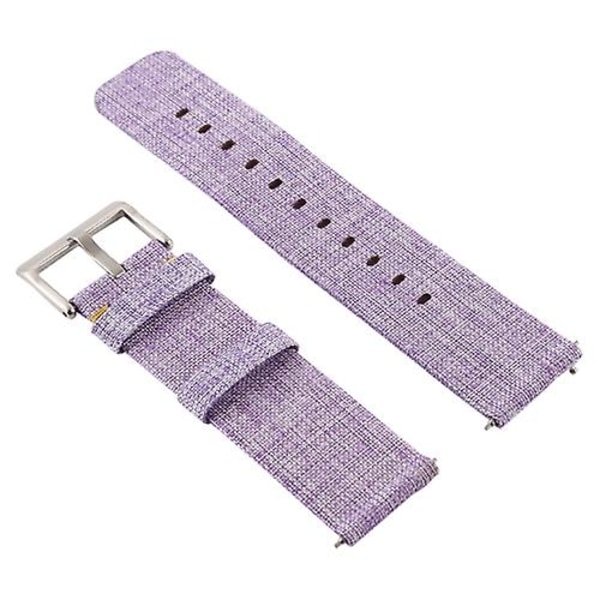 Enkel Fashion Canvas Rem til Fitbit Versa / Versa 2 TQD Light Purple