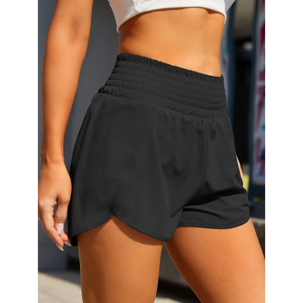 Kvinde Atletiske Shorts Højtaljede Løb Shorts Lomme Sporty