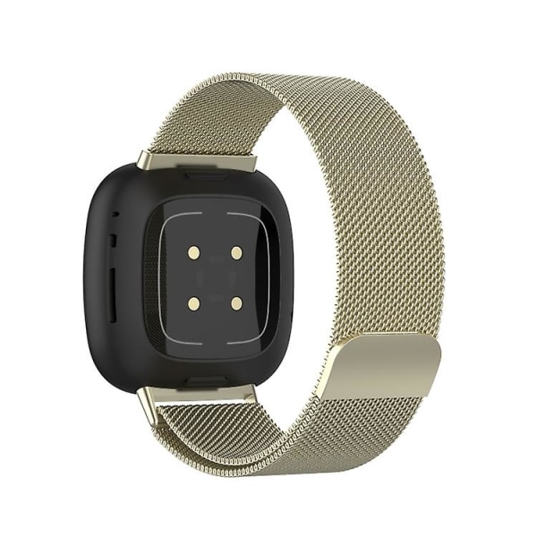 Til Fitbit Versa 3 / Fitbit Magnetisk Milano Urrem BYF Official Gold