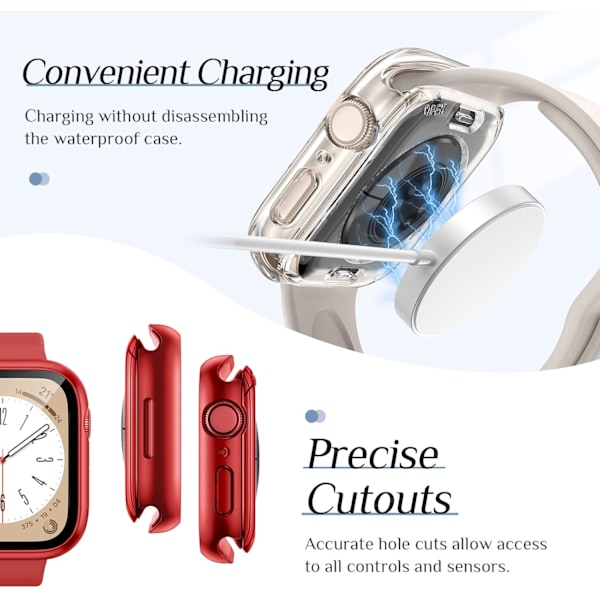 2-pack vattentätt Apple Watch-fodral för SE/serien