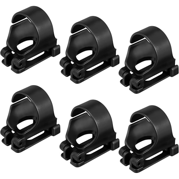 6 stk. Sort Snorkel Clip - Universal Snorkel Holder Clip til dykning
