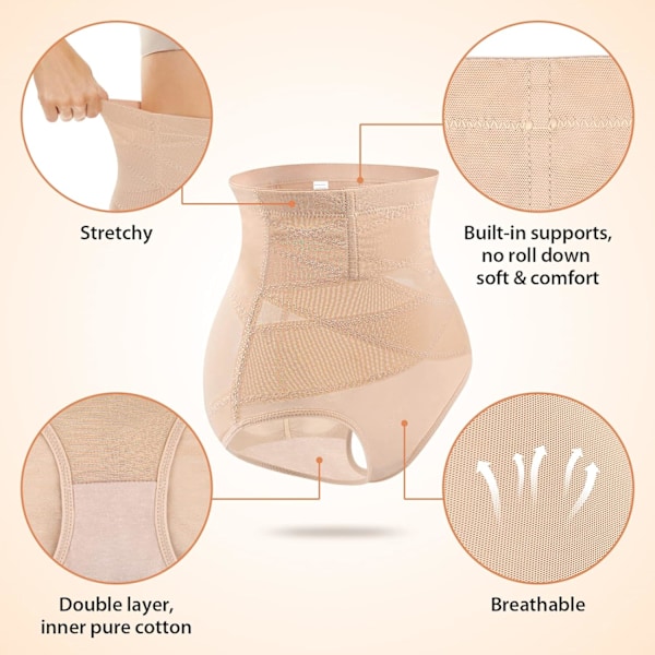Tummy Control Shapewear för kvinnor Hög midja Shapewear Panty Firm Control